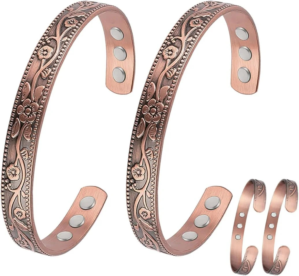 Vicmag Copper Magnetic Bracelet for Women Ultra Strength Magnetic Bracelets 99.9