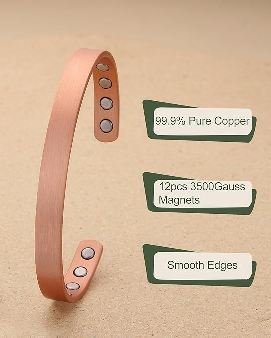 Copper Bracelet for Men and Women, 99.9% Solid Copper Magnetic Bracele