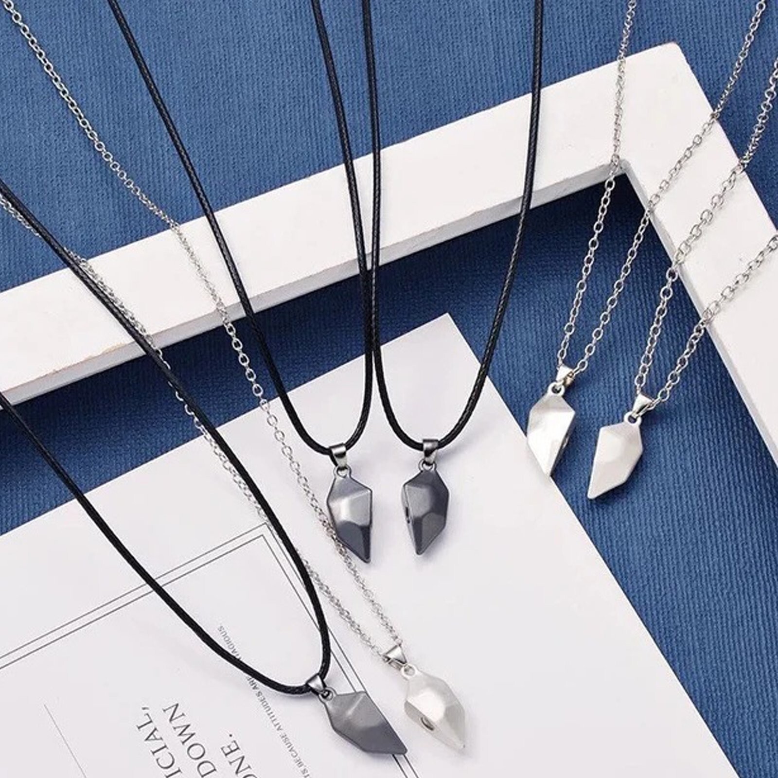 Heart Magnet Necklace Set for Couple Boyfriend, Girlfriend, Husband, Wife, Gift