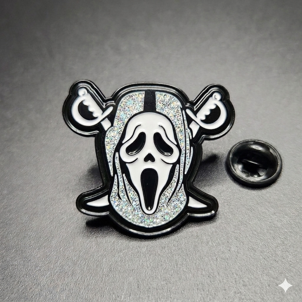 Raiders X Scream Oakland Los Angeles Las Vegas ENAMEL PIN 1.25 inch