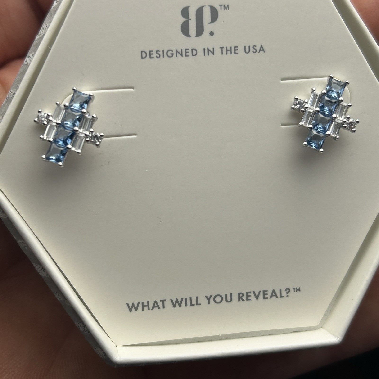 Bomb Party Lab Blue Zircon Stud Earrings RBP5936 Spinel .925 Sterling Silver