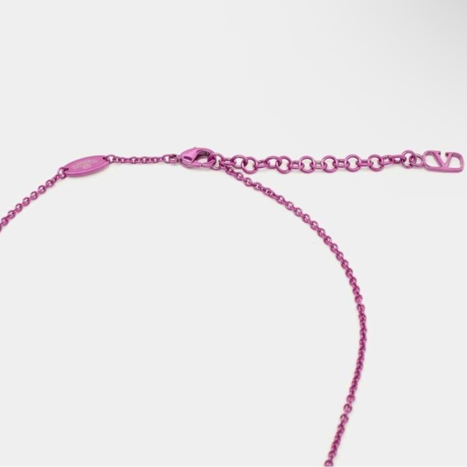 NWT Valentino Garavani Rockstud Mirror Box Necklace Pink PP $790 Retail