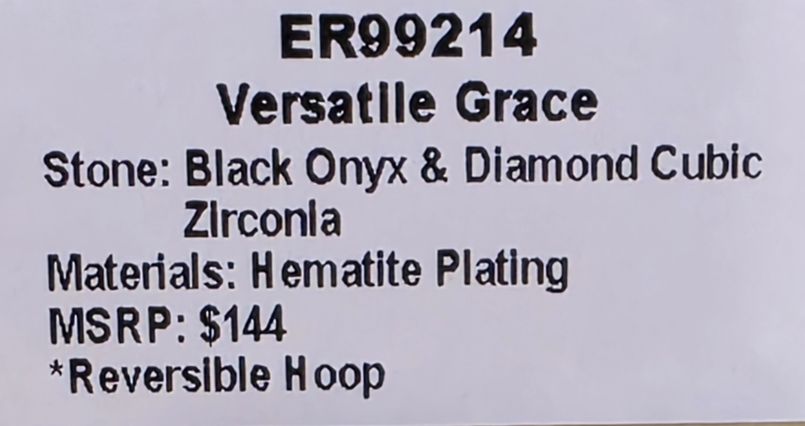 Bomb Party Charmed Hoops, ER99214, Versatile Grace-Hematite Plating