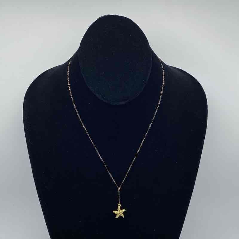 Gold Filled Multi-Color Stone Bangle Starfish Pendant Necklace Jewelry Set 11.3g