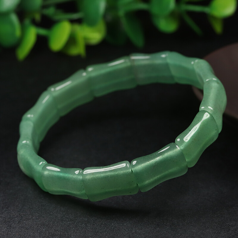 7.5″ Grade A 100% Natural Emerald Green Jade Bangle Bracelet Aventurine