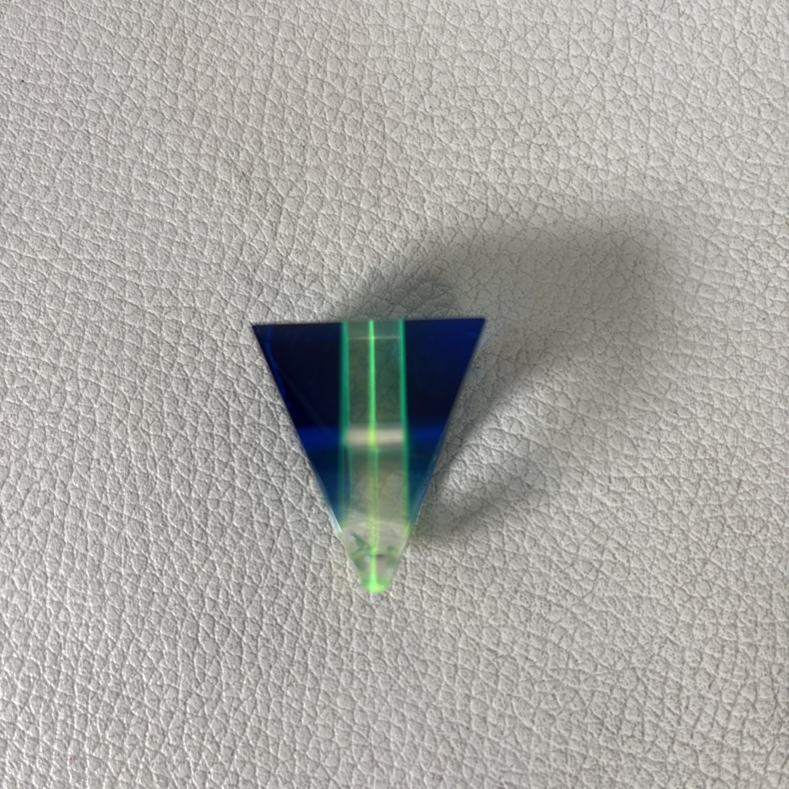 Vintage Resin Lucite Plastic Blue/Green Striped Multicolor Ring MOD Boho Size 6
