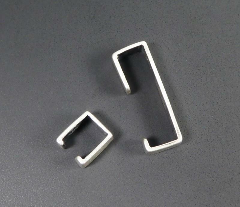 Asymmetrical Rectangle Sterling Silver Earring Ear Cuff Non Piercing Unique Cool