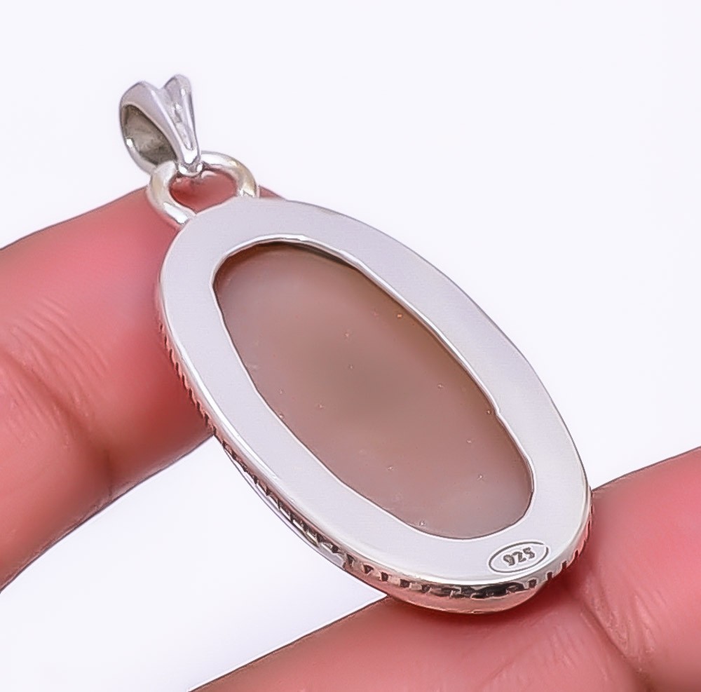 Moonstone – Sri Lanka 925 Sterling Silver Pendant 1.76″ P1972920, Christmas Gift