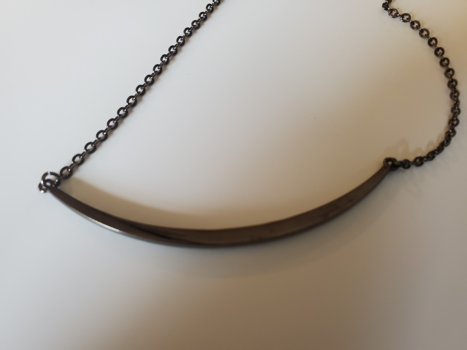 Park Lane Pretty Please Bar Pendant Hematite Black Chain Pave Crystals Necklace