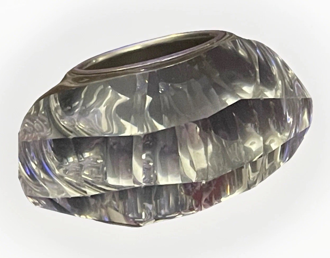 Daniel Swarovski Paris Nepal Crystal Cocktail Ring, Clear,Size 7, Mint Cond