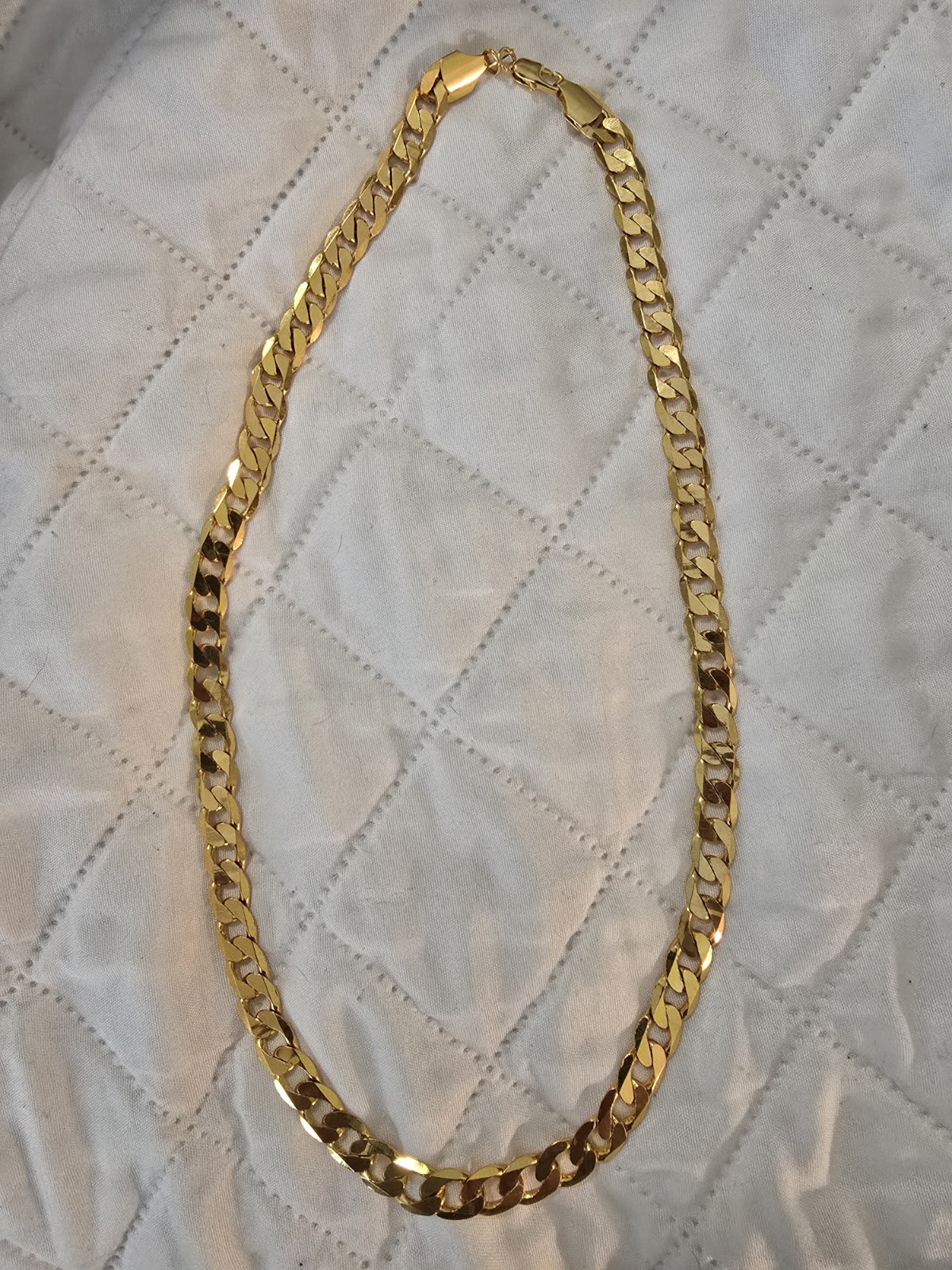 FJ Fallon Gold Tone Curb/Cuban Link Necklace Everyday Wear 23″