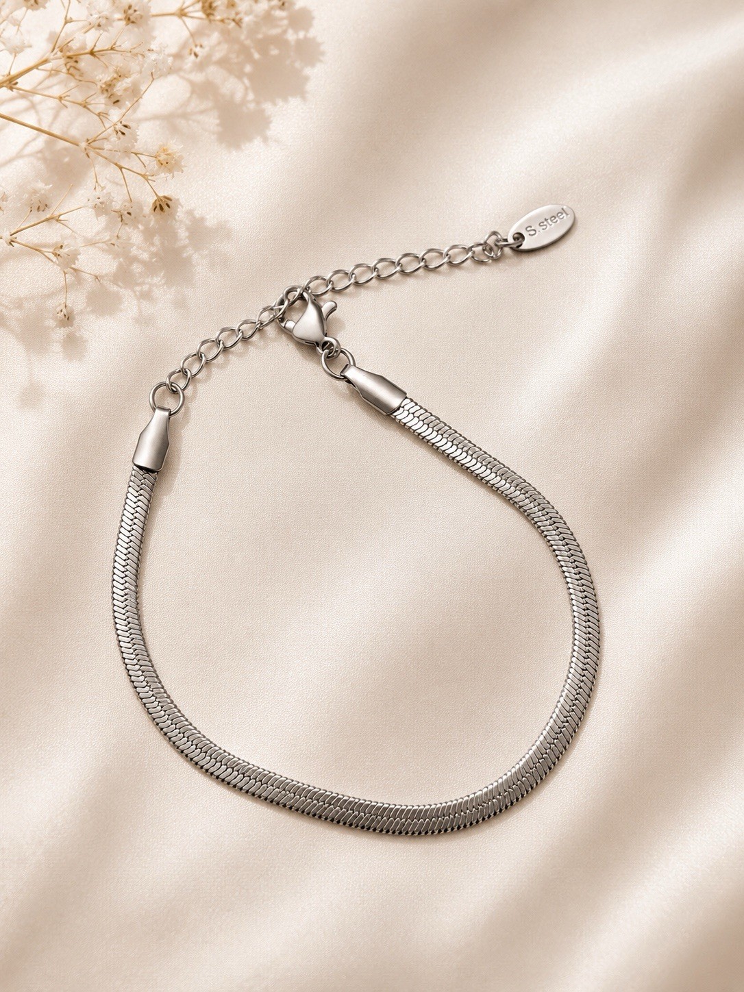 Stainless Steel Necklace Bracelet Jewelry Set