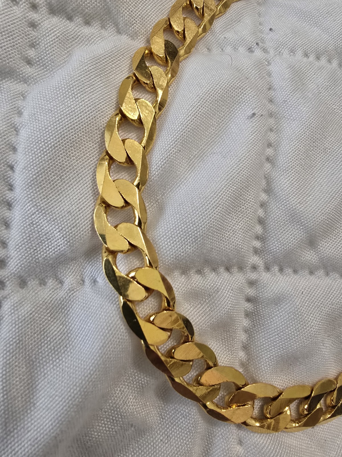 FJ Fallon Gold Tone Curb/Cuban Link Necklace Everyday Wear 23″