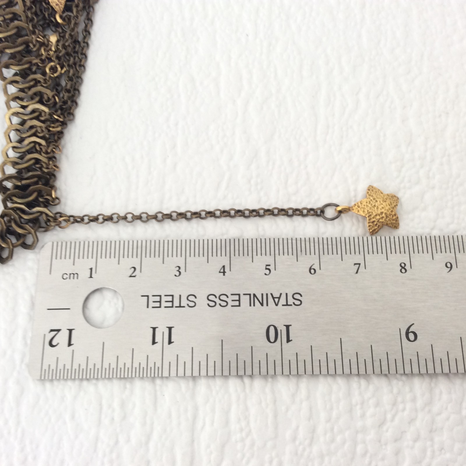 Jamie London metal star necklace – Statement bib – Boho – 40cm/15in – Gift box