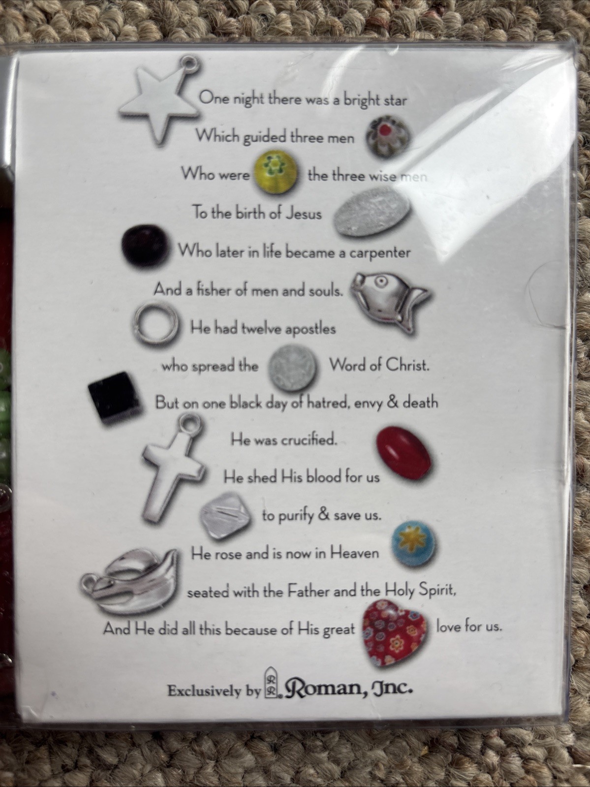 His Story Beaded Bracelet Christ Religious New In Package Roman Inc