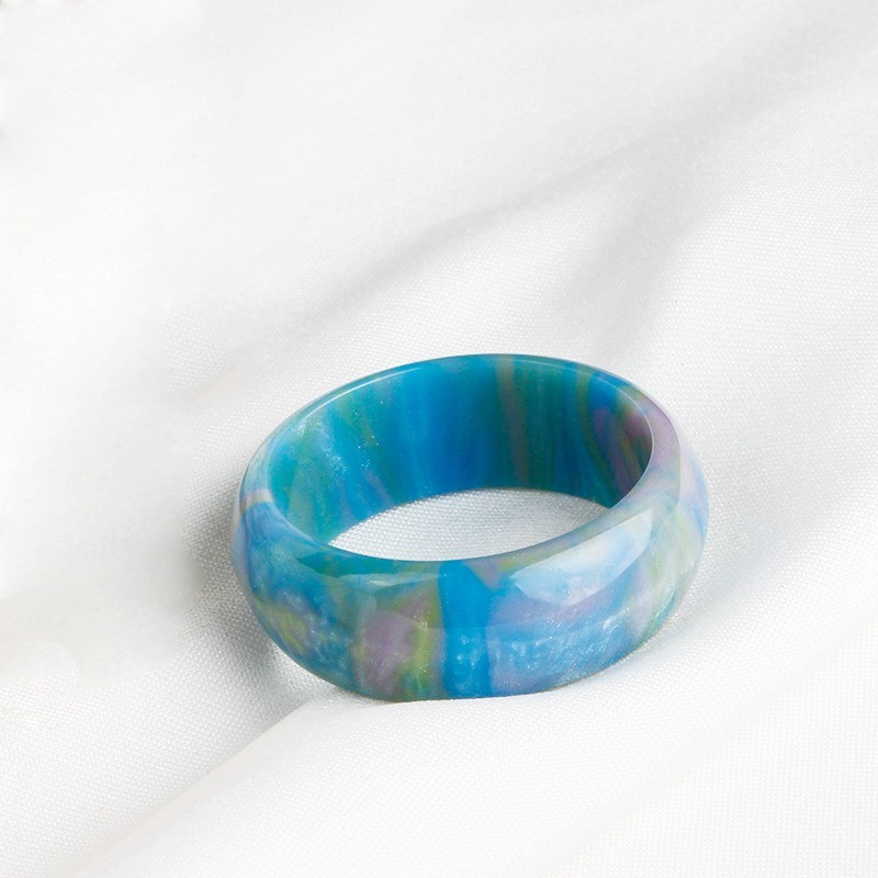 Border Ring Colorful Flash Personalized New Japanese Rainbow Europe Non-Fading