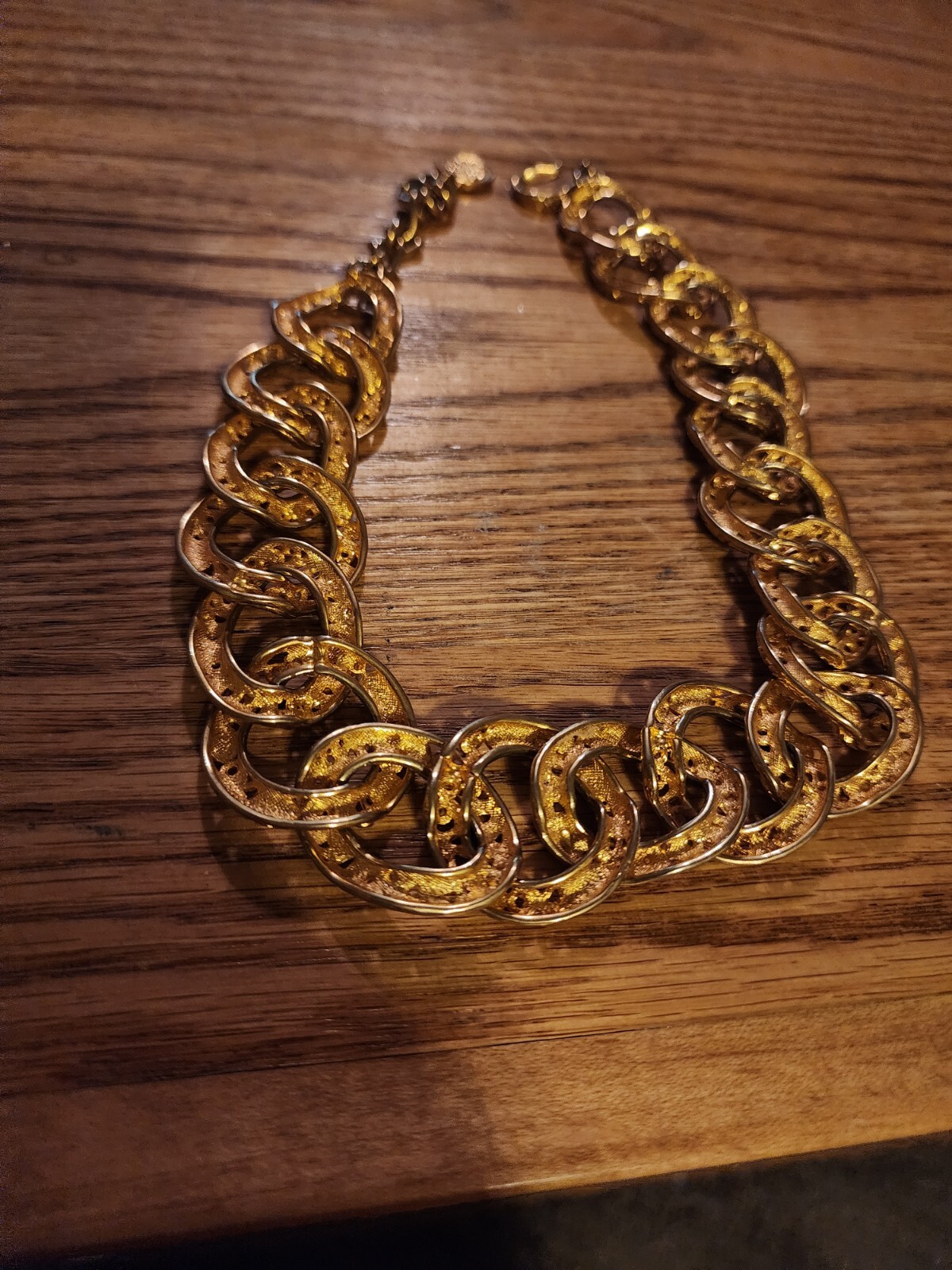 Authentic FENDI Haute Couture Designer Gold Colored Heavy Chunky Necklace