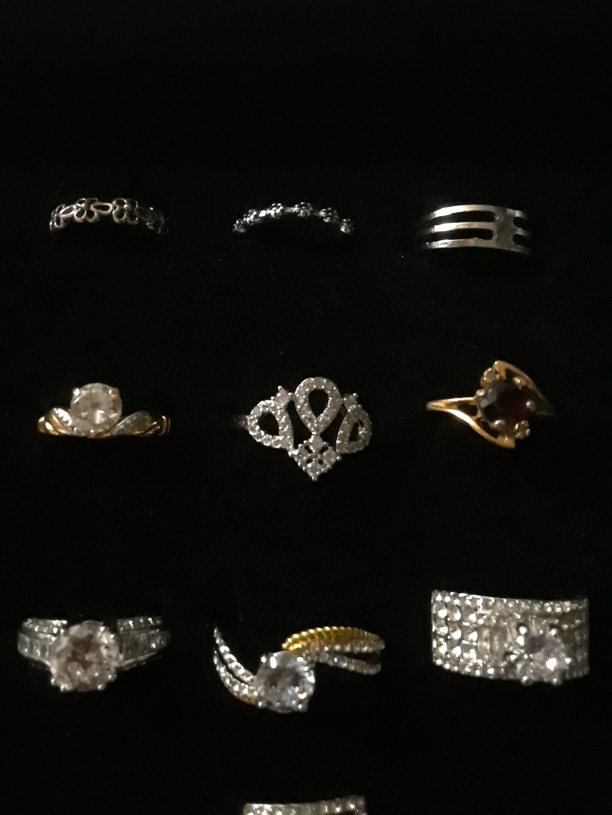 Wholesale Lot of 72 Rings Various Shapes and Sizes Men – Women Display Tray NWOT