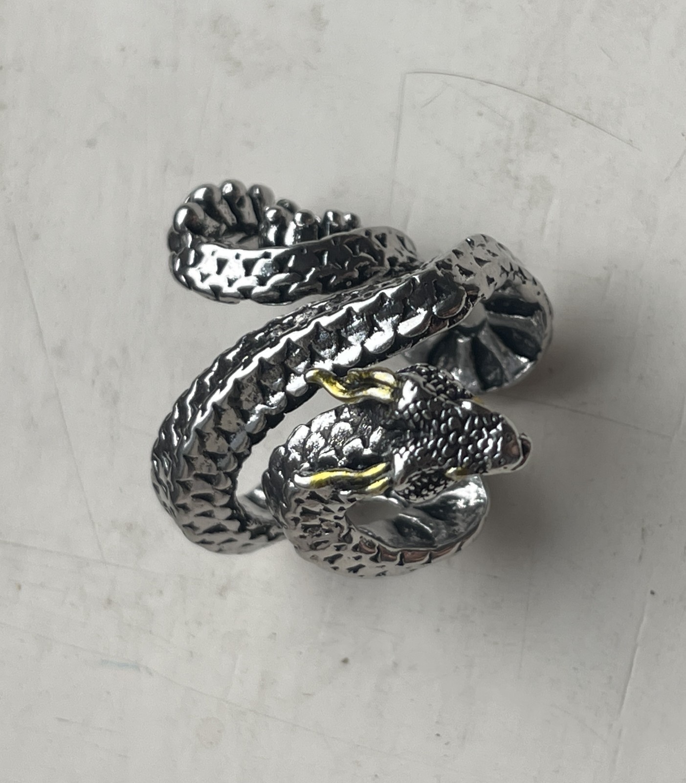 Elegant 925 Sterling Silver Charm Fashion King Cobra Snake Ring One Size Fit All