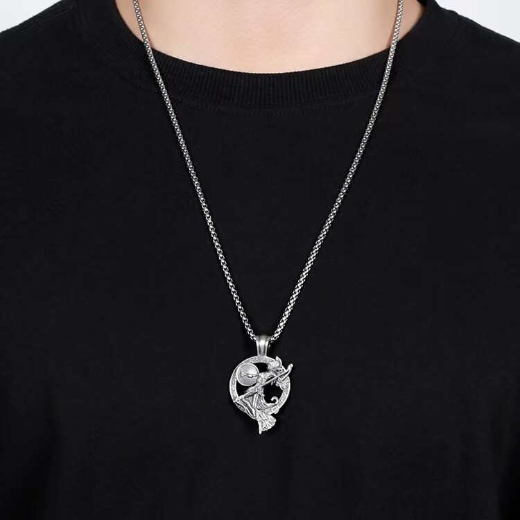 Athena Pendant Greek Goddess Necklace Men Women Stainless Steel Jewelry Gift