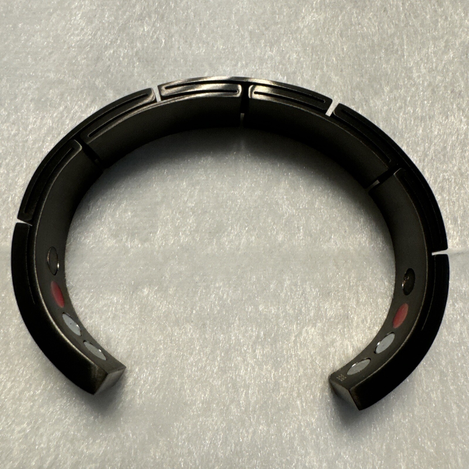 Ion-Plated Men’s Wellness Bracelet With Black Sapphire Accent