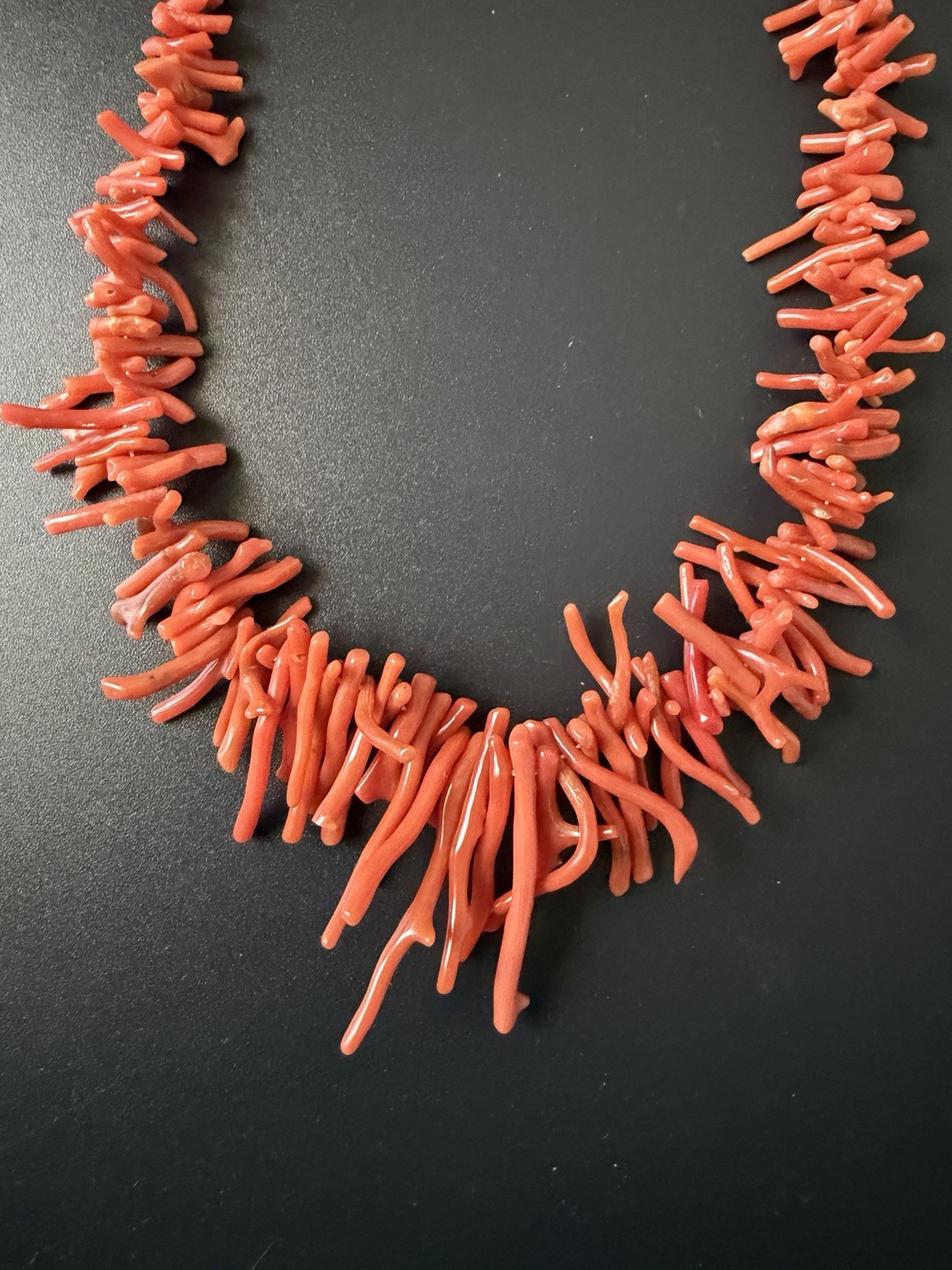 Vintage Natural Mediterranean Coral Branch Strand 18” around 30g.