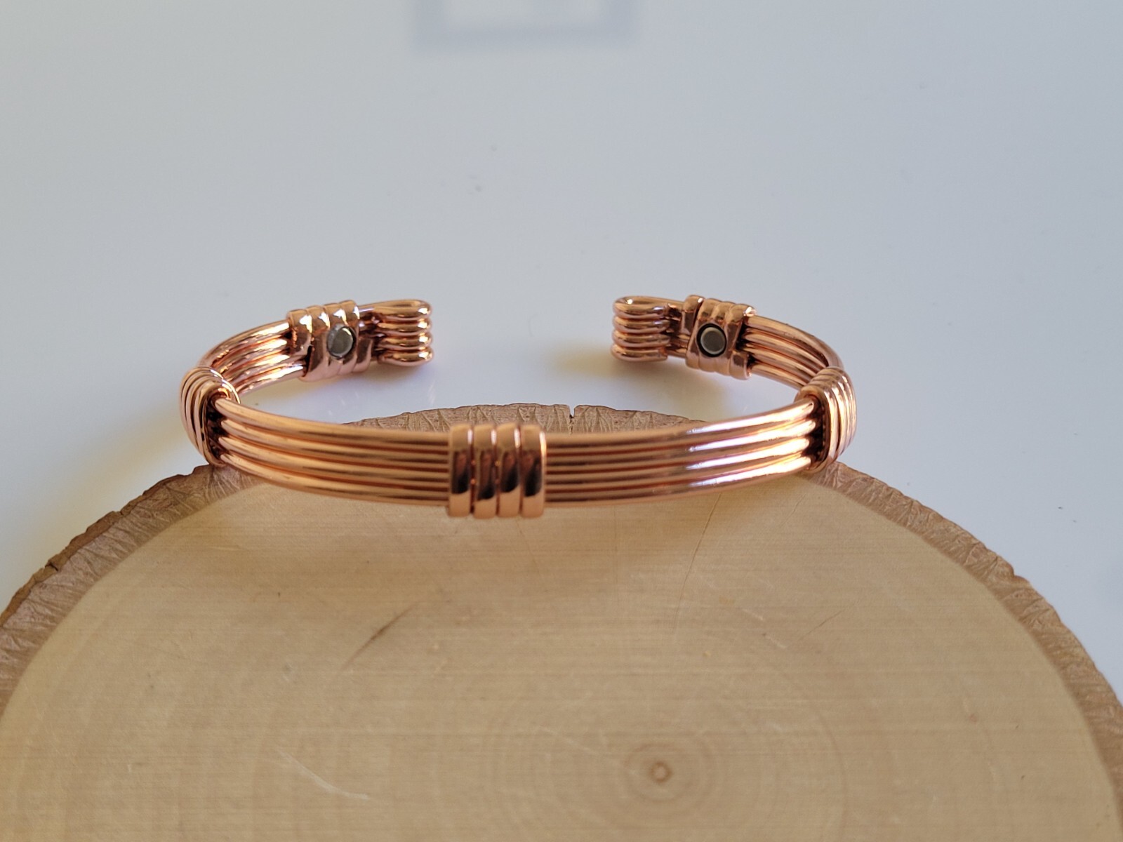 Pure Copper Magnetic Bracelet 4 Line Arthritis Pain Therapy Energy Cuff