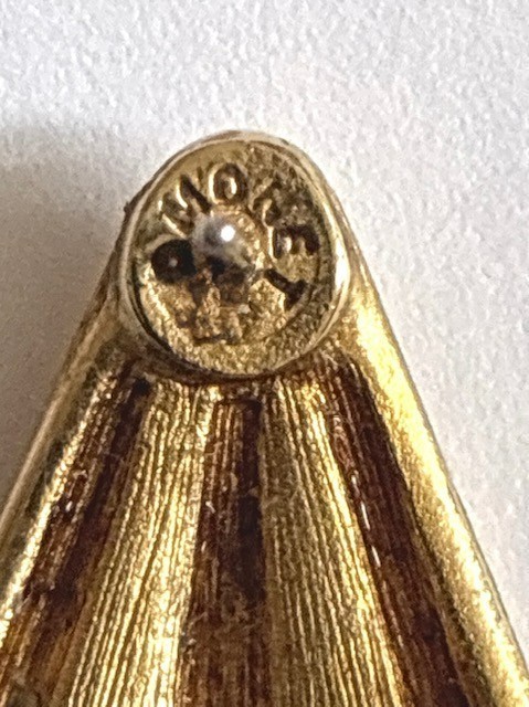 Vintage Monet ”Gold Tone Fan Earrings (#435)