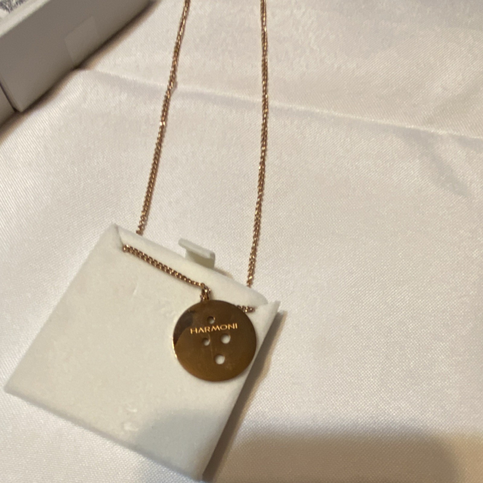 Harmoni 18K Rose Gold Plated Round Pendant Necklace, Large 25mm
