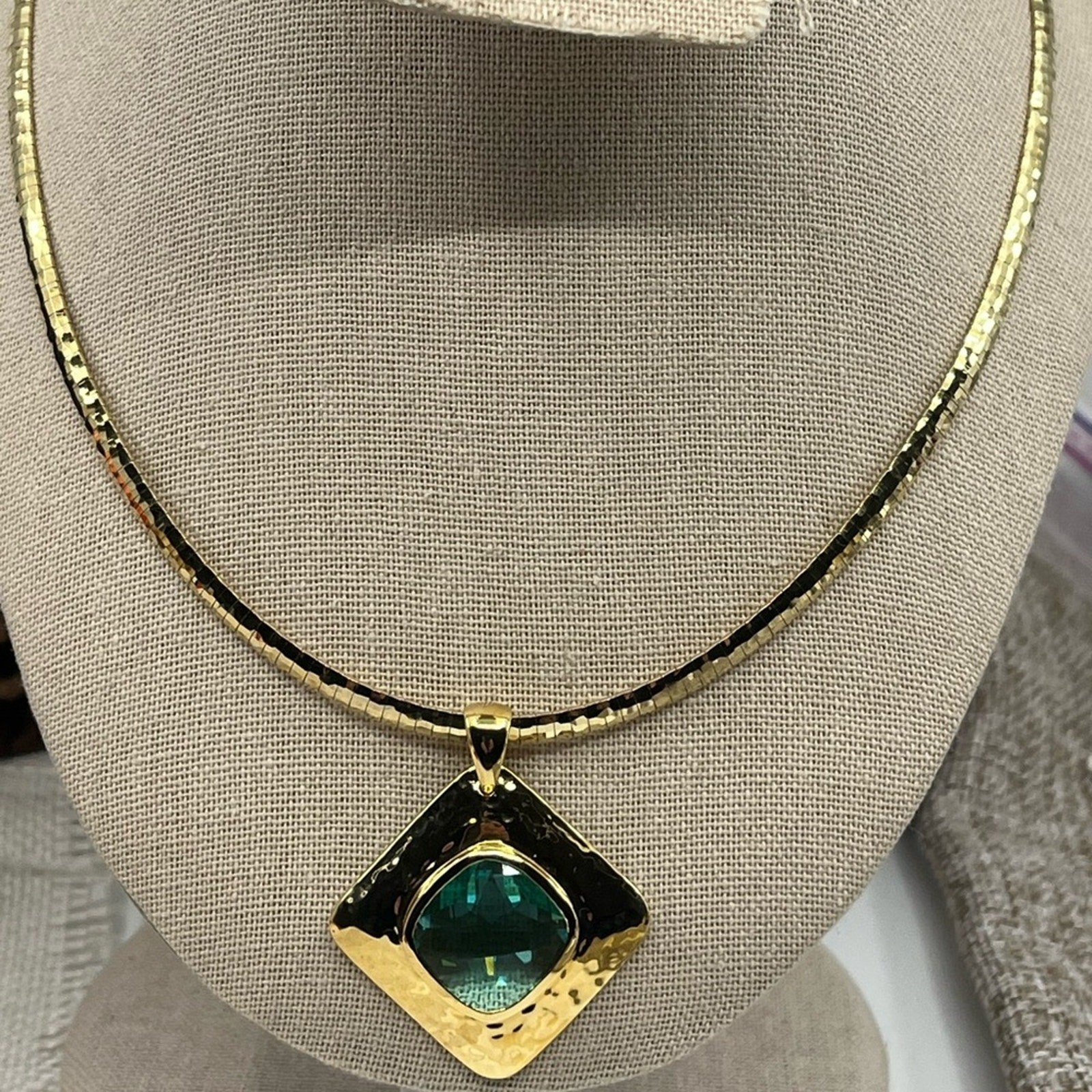 Technibond 18K Gold Over 925 Italy Sterling Silver Pendant Necklace – 30g – Box