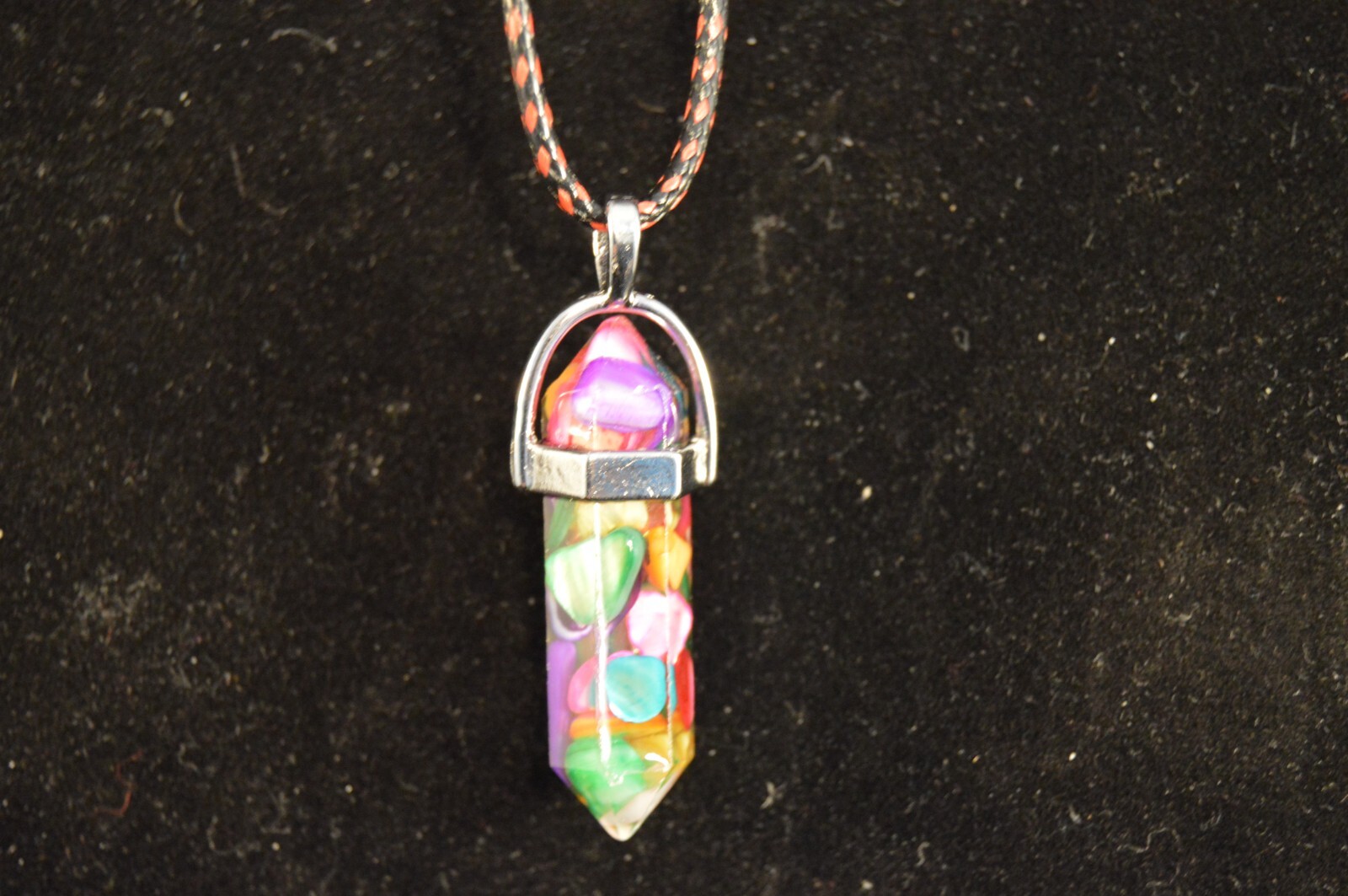“COLORED STONE” Resin HEALING “Crystals” NECKLACES NEW! Jewelry USA SALES!!!
