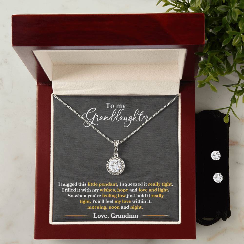 To My Granddaughter Necklace, Xmas Birthday Graduation Gift For Granddaughter