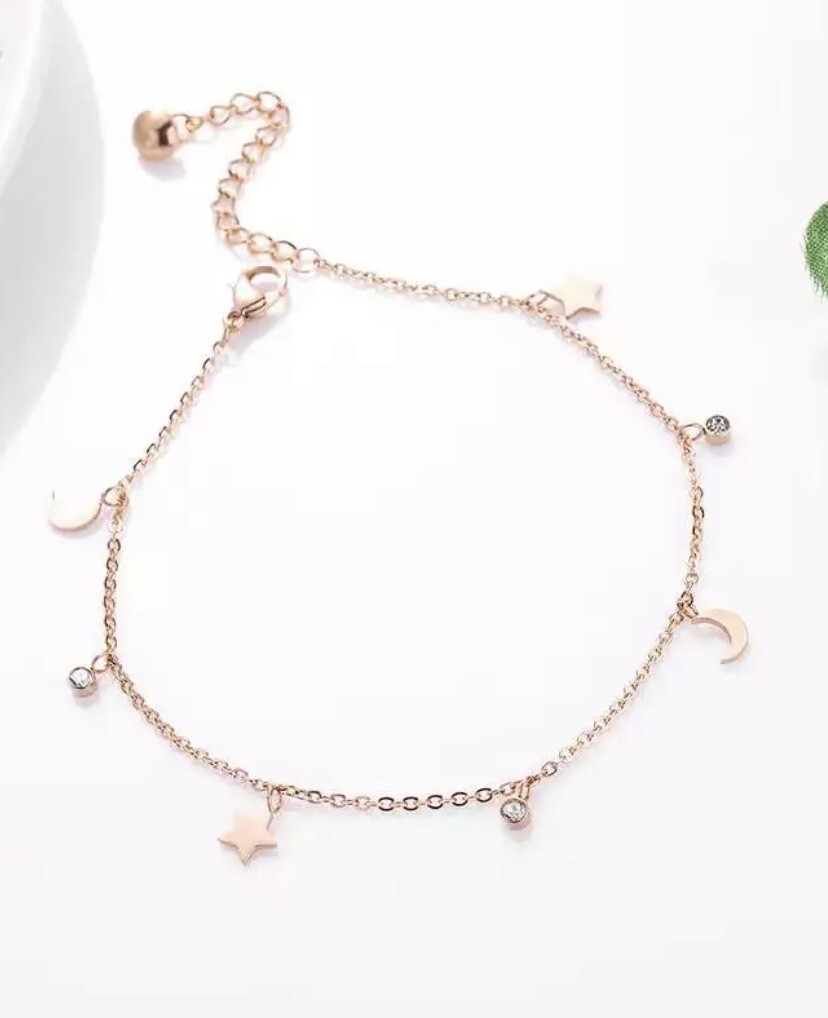 Women anklet Non tarnish Hypoallergenic Charm anklet Stainless Steel bracelet