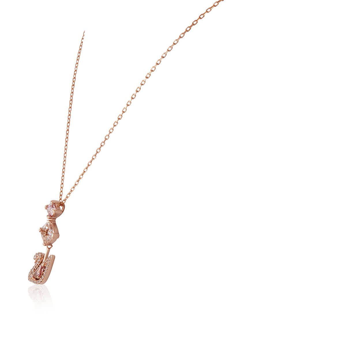 Swarovski Rose Gold-plated Design Dazzling Swan Necklace