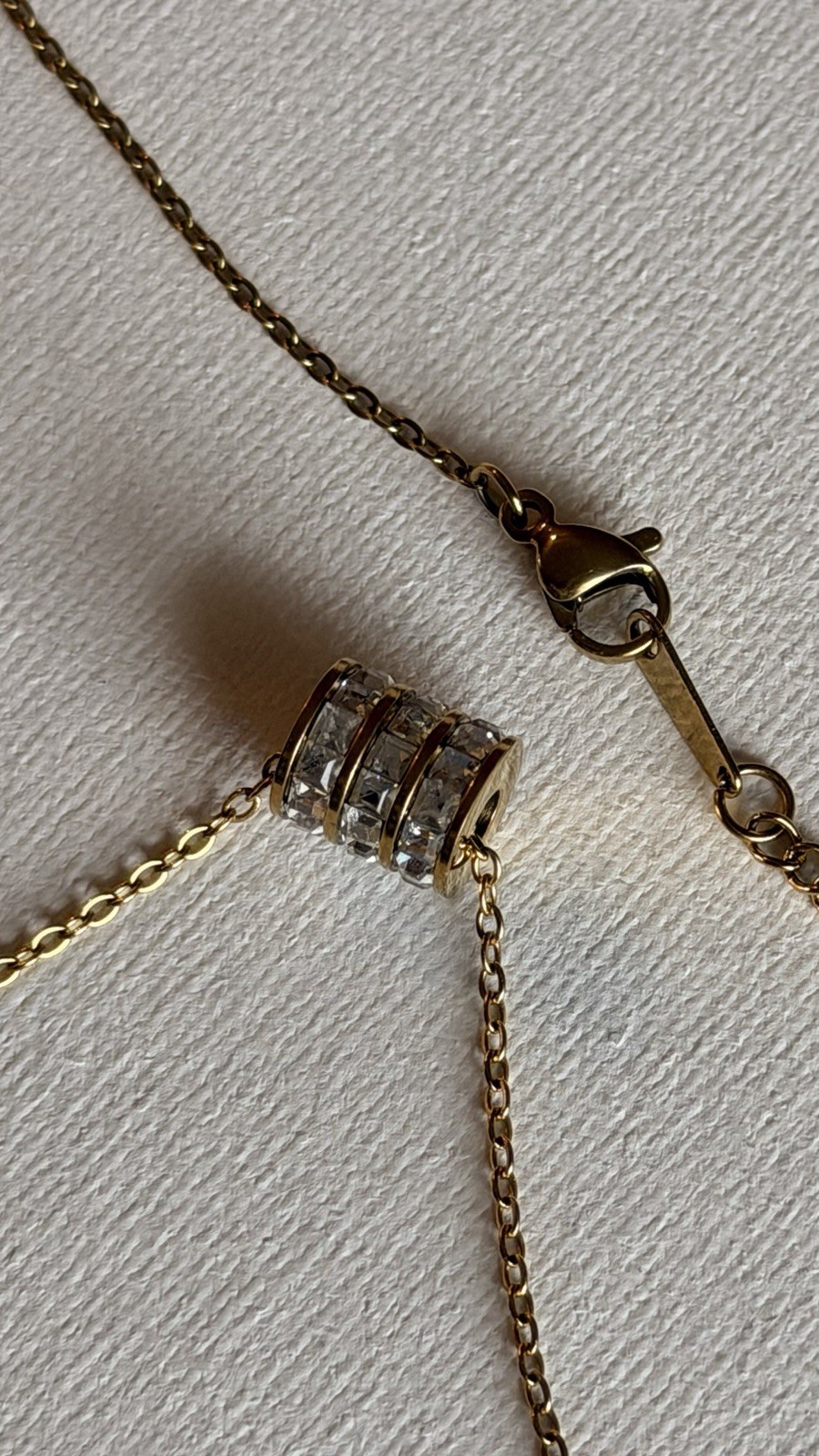 Elegant Crystal Barrel Pendant Necklace CZ Stone