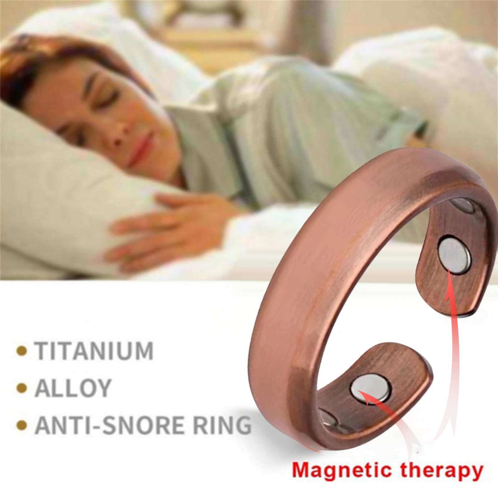 2PCS Apolloostory Lymphatic Drainage Therapeutic Magnetic Ring Women Men Care