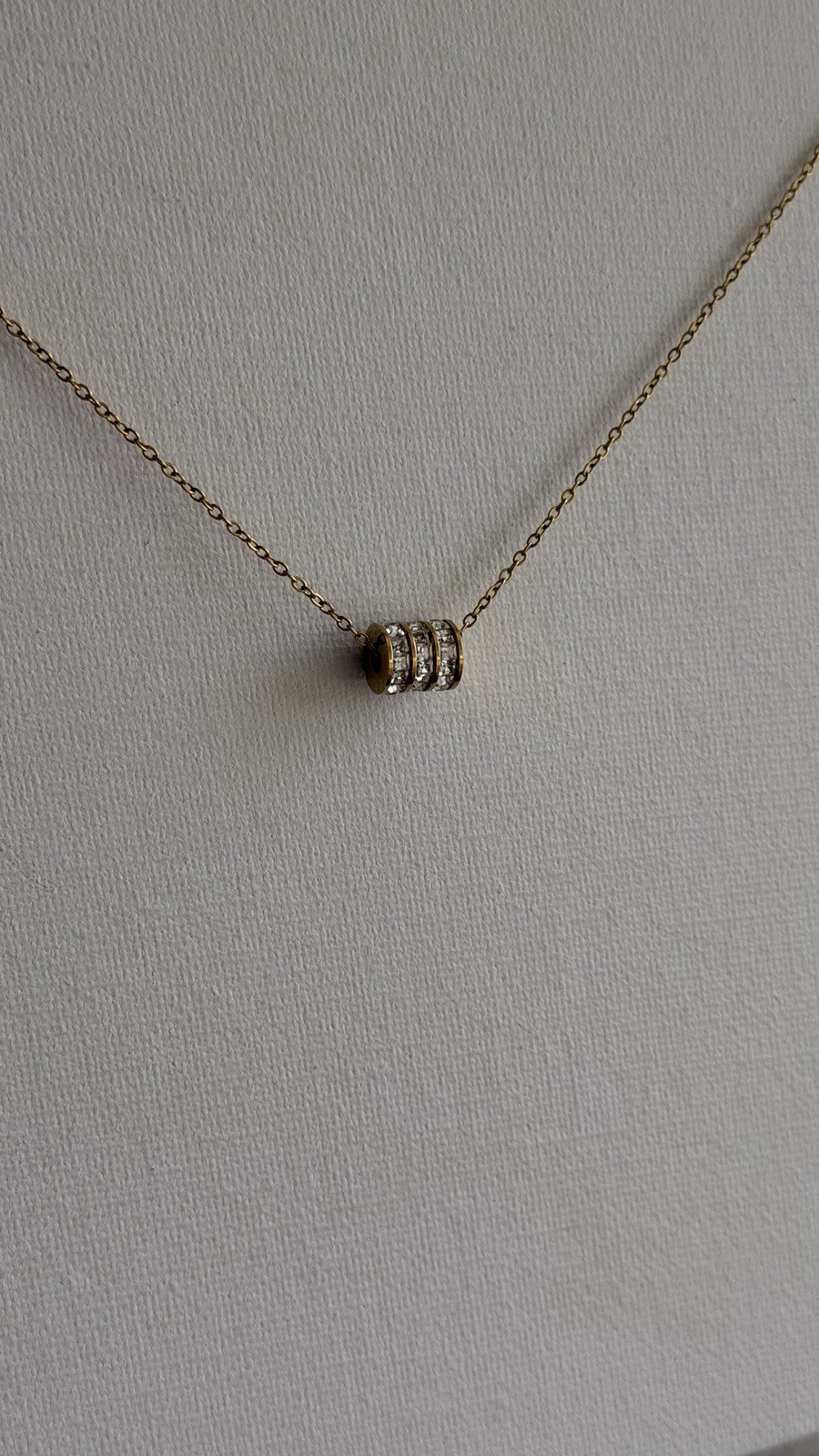 Elegant Crystal Barrel Pendant Necklace CZ Stone