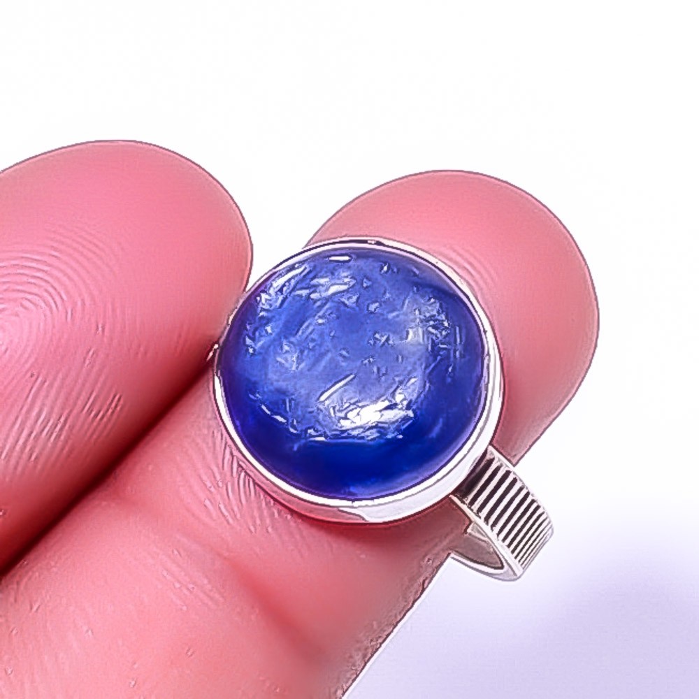 Kyanite – Nepal Handmade 925 Sterling Silver Jewelry Ring s.9 R1982-4