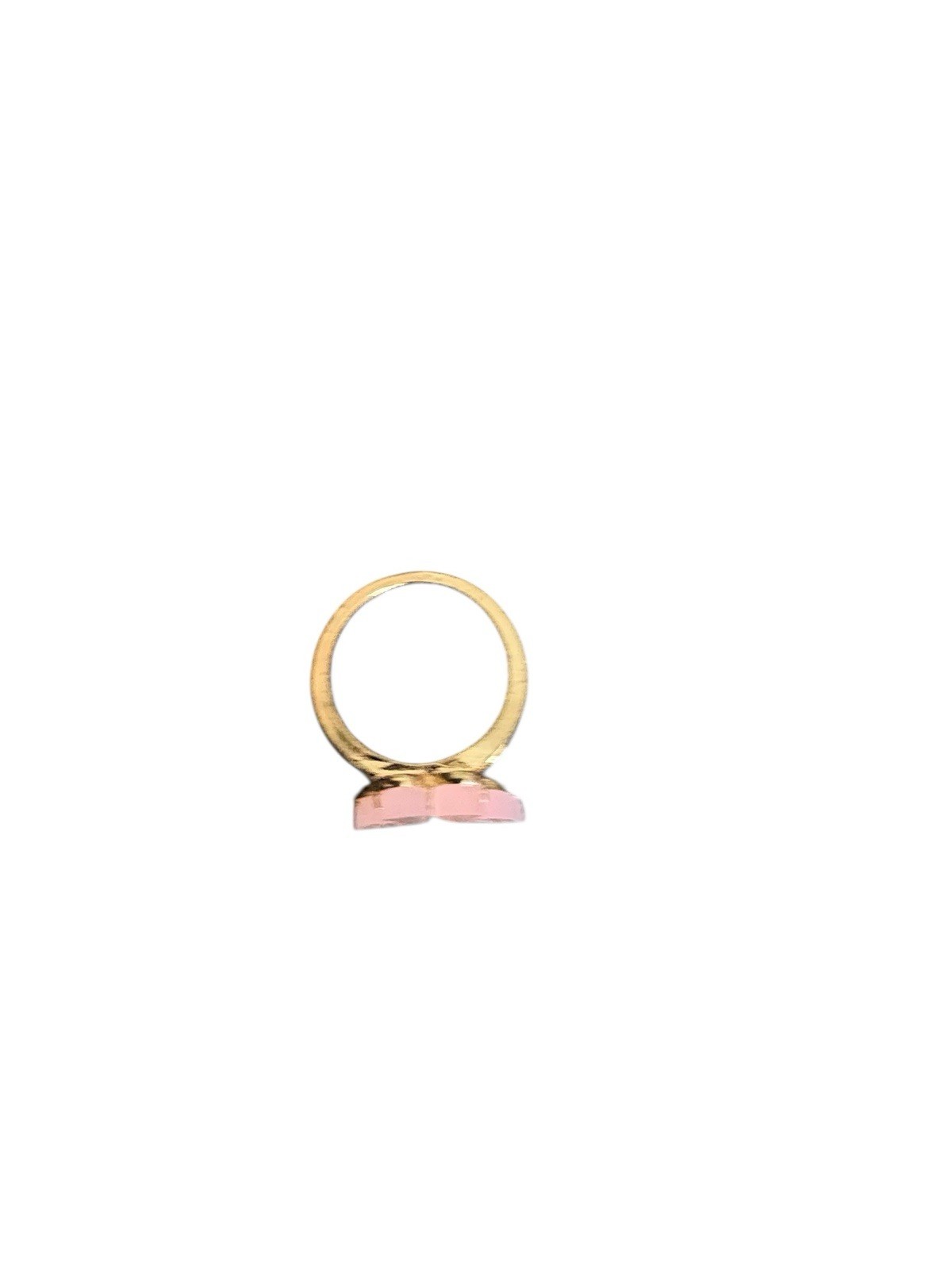 Pink Enamel Butterfly Ring – Gold Tone Kids’ Ring (Unknown Size)