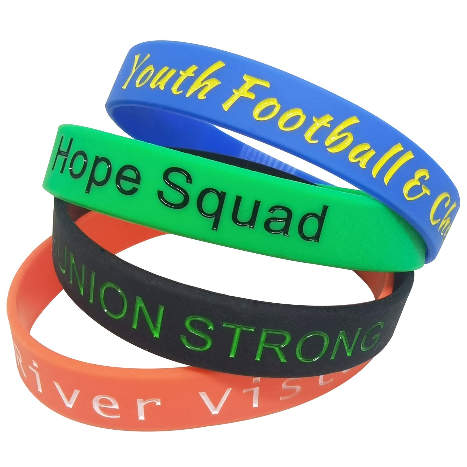100Pcs Custom Silicone Wristbands – Personalized Rubber Bracelets Engraved