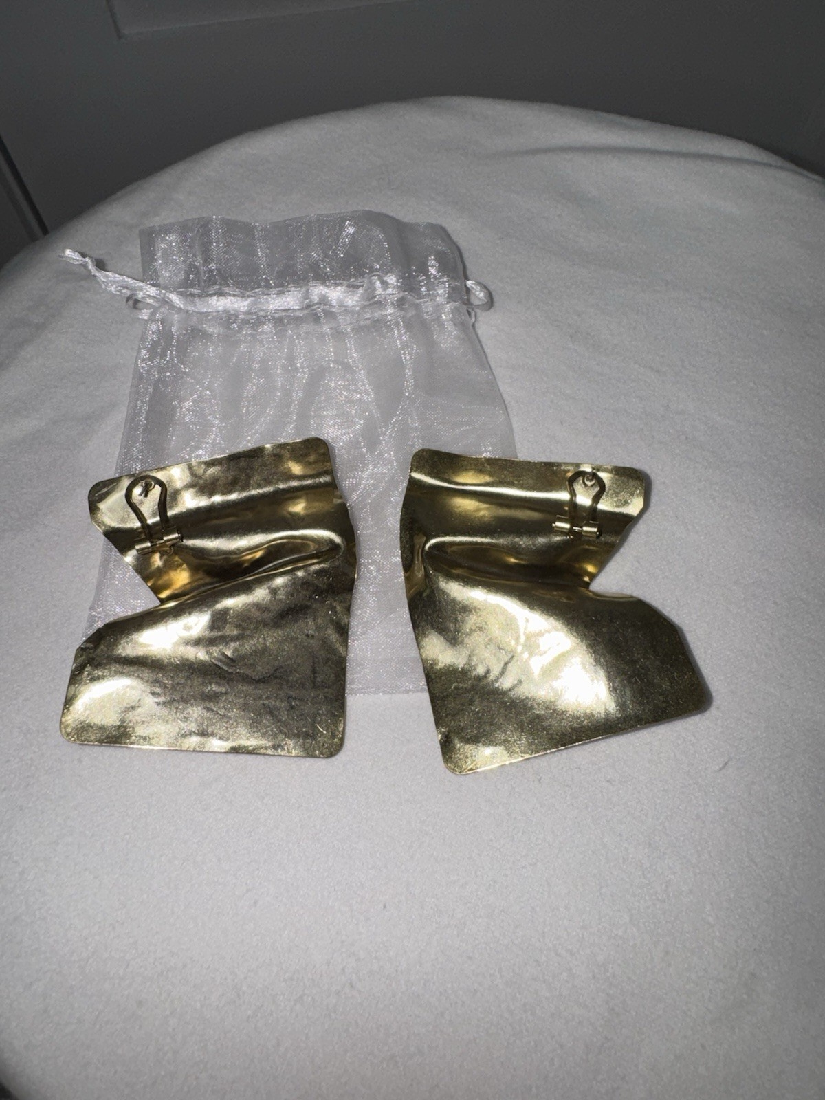 Adolfo Dominguez Pleated Metal Earring/OS