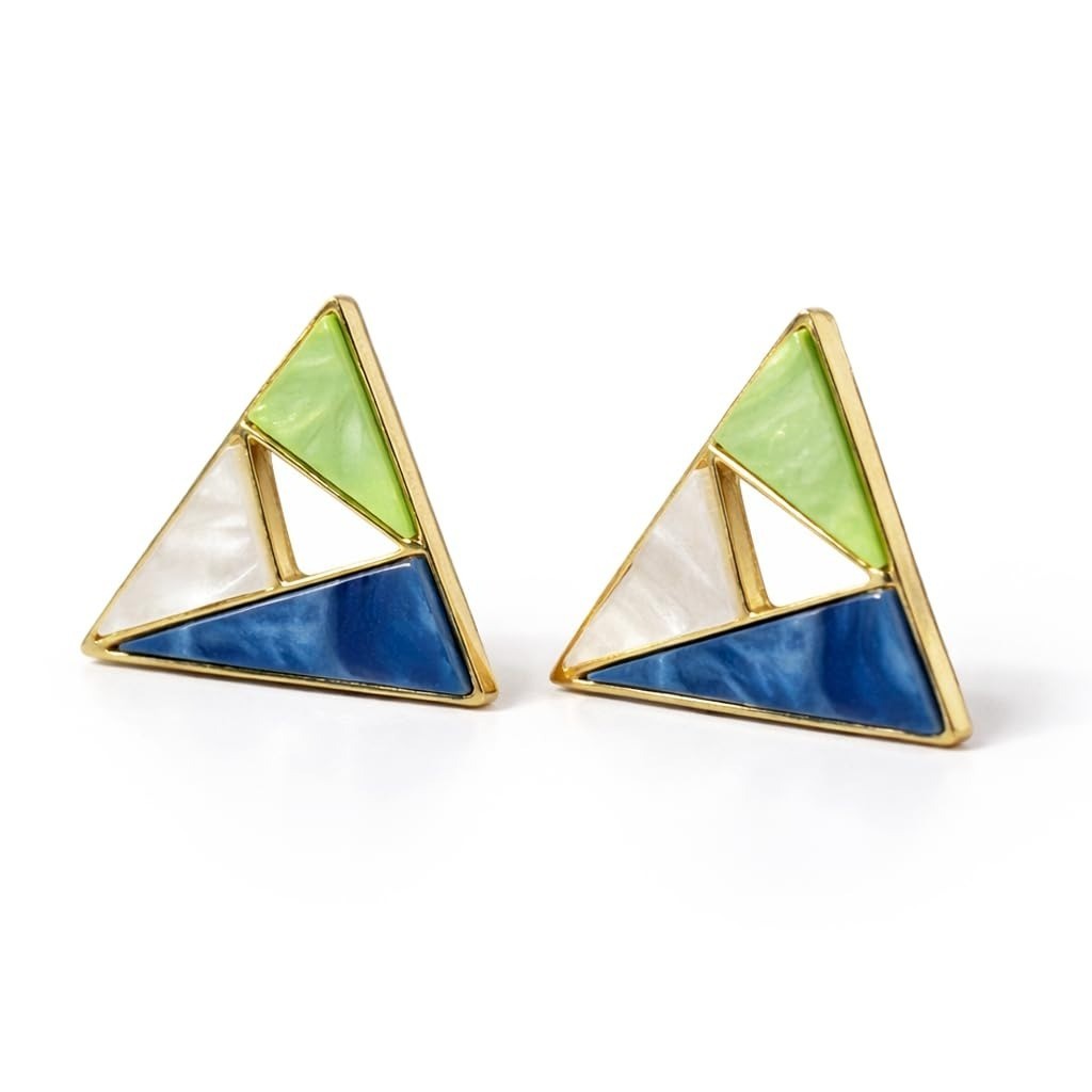 Latest Korean Fashion Sweet Elegant Geometric Triangle Everyday Stud Earrings