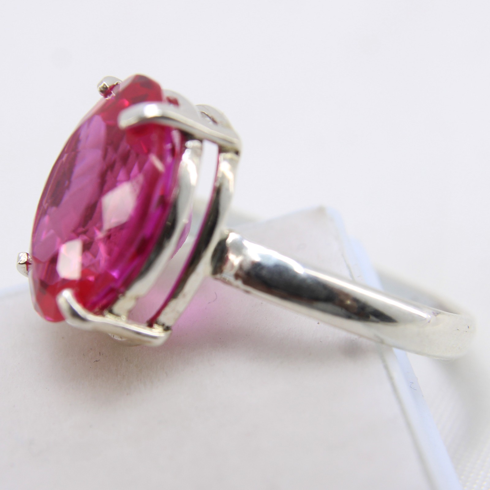 5.54 Gms Certified Natural Pink Sapphire Oval Silver 925 Ring Gift For Her