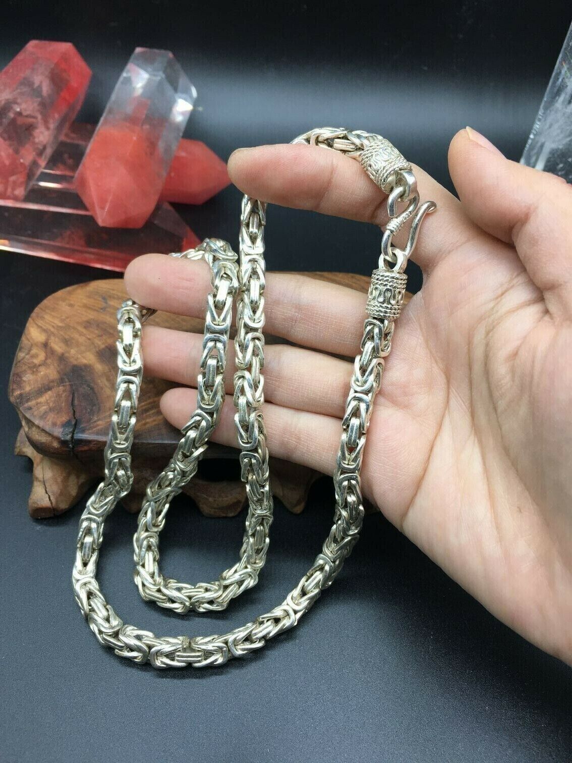 Rare Chinese Miao Tibetan silver handmade necklace jewelry noble gift