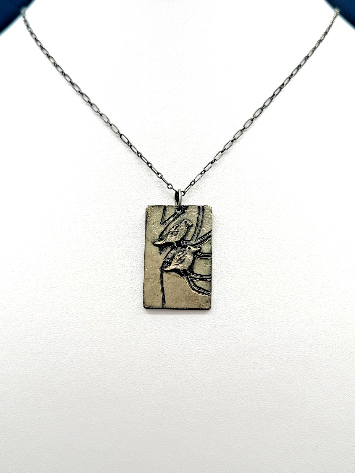 Anju handcrafted Birds On Tree Branches Necklace “Who You Have Beside You Quote”