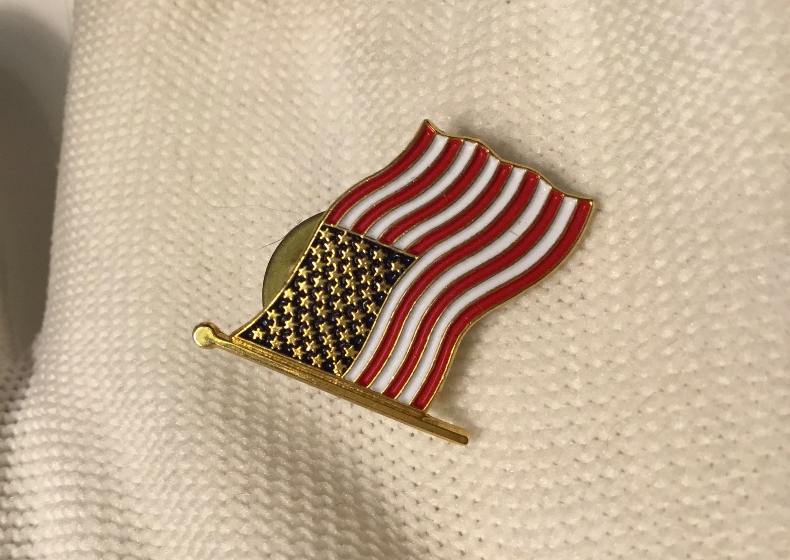 Lot Of 3 USA Lapel Pins Hat Pins 1 American Flag & 2 Economics America