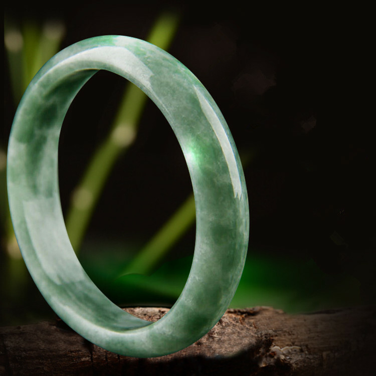 Gorgeous Natural Real Chinese Green Jade Bangle Bracelet Emerald Green 57 58 mm