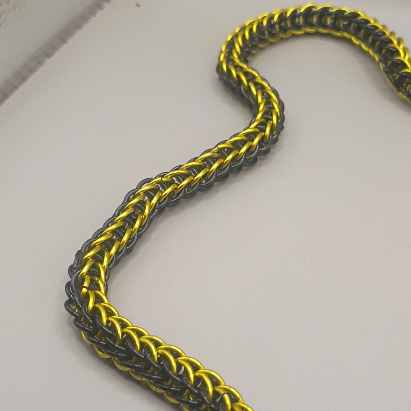 Persian 6 In 1 Gold and Black Necklace Idonized Aluminum Lobster Clasp 32 in