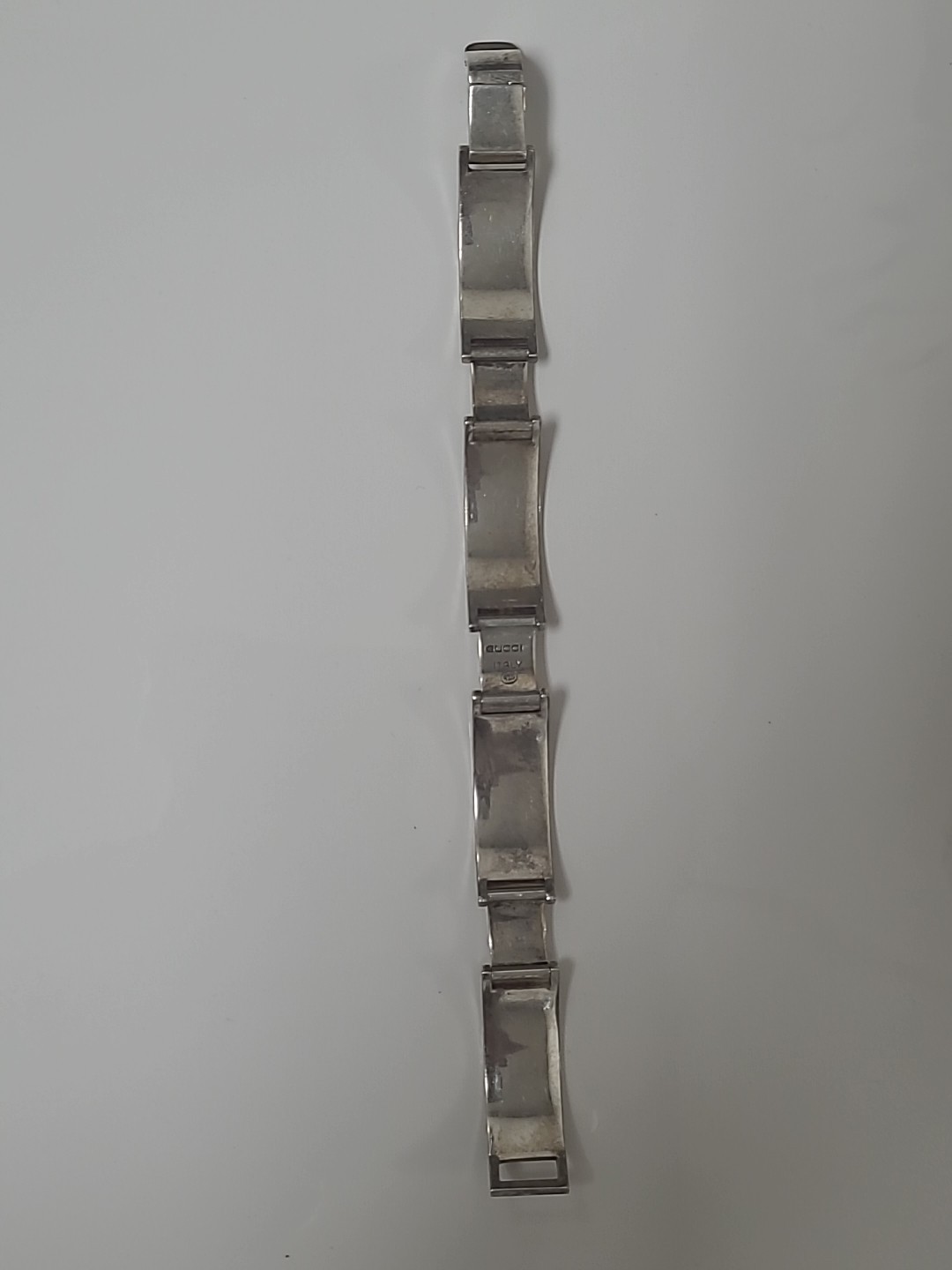 Gucci 1970 Mlano Silver Buckle Bracelet Unique ,Rare 2 Color Enamel ,used