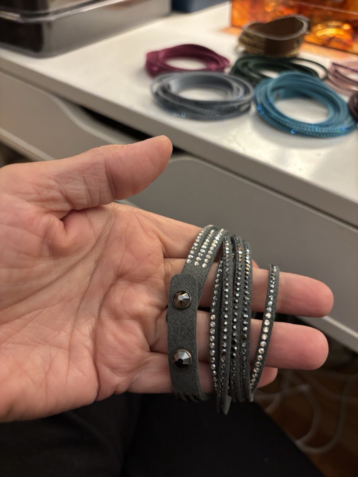 Touchstone Crystal by Swarovski wrap-star bracelet- pick any color